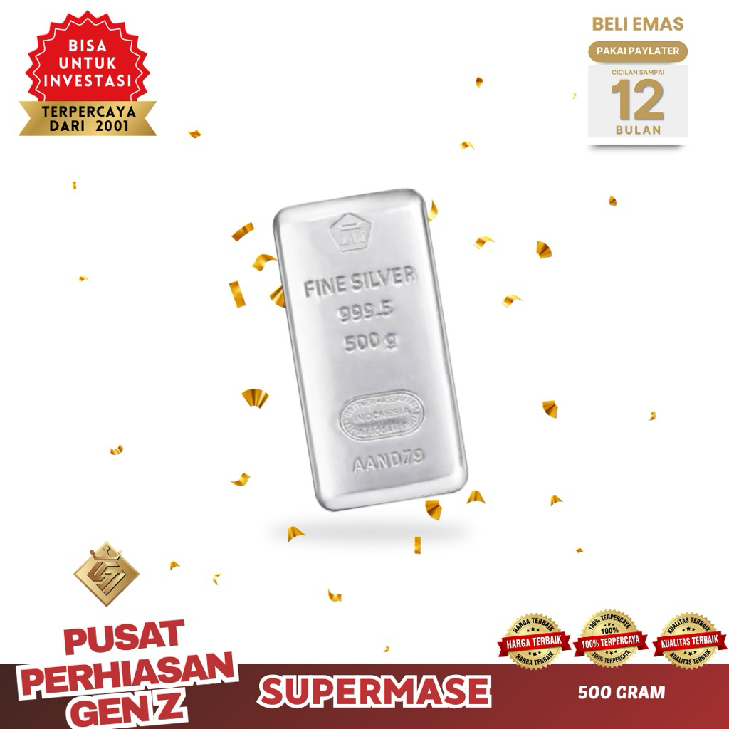 Perak Antam 500 Gram - Supermase