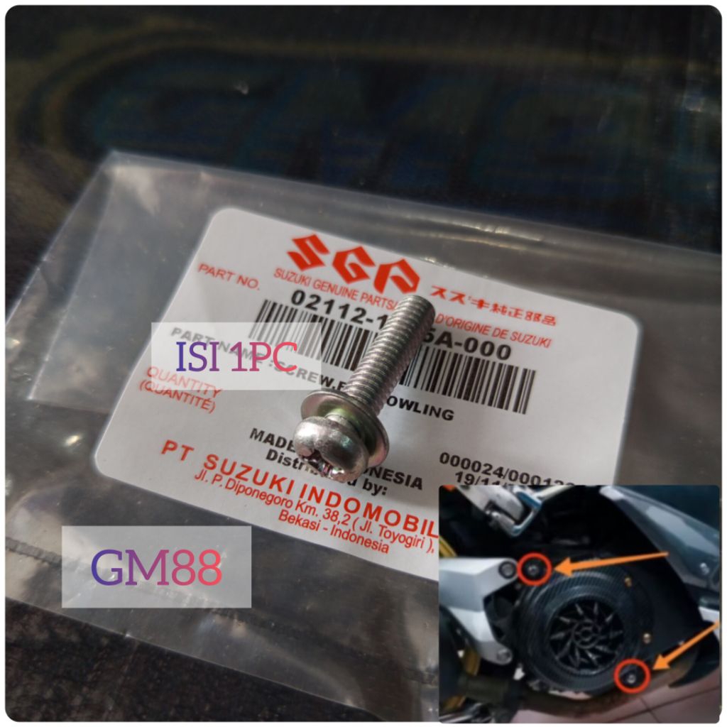 BAUT TUTUP KIPAS MESIN SKYWAVE HAYATE SKYDRIVE SPIN 125 ISI (1PCS) KODE 02112-1625A ORIGINAL SGP