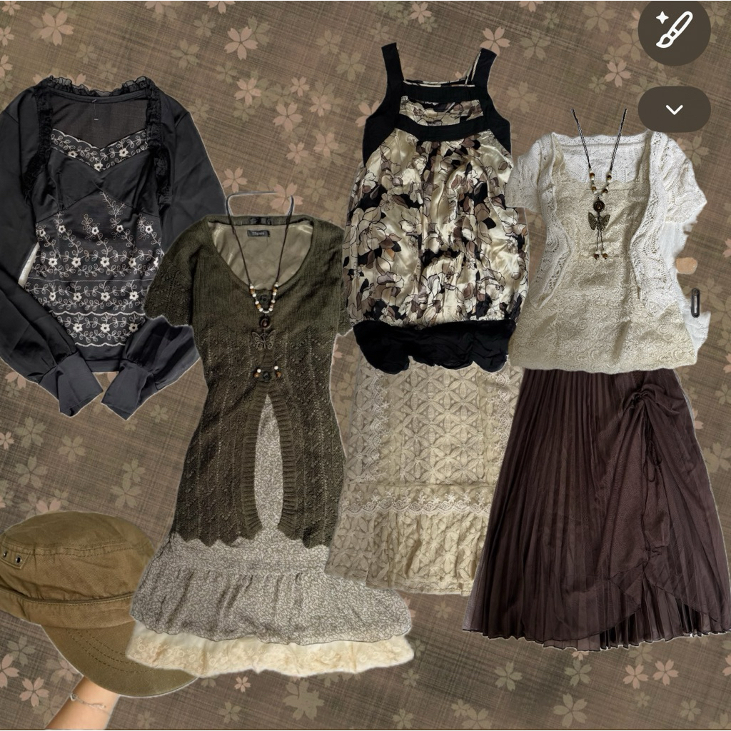 mori kei curated pieces by @tinkersilk 