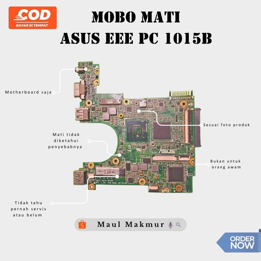 MATI Motherboard Laptop Mobo Laptop Asus Eee PC 1015B