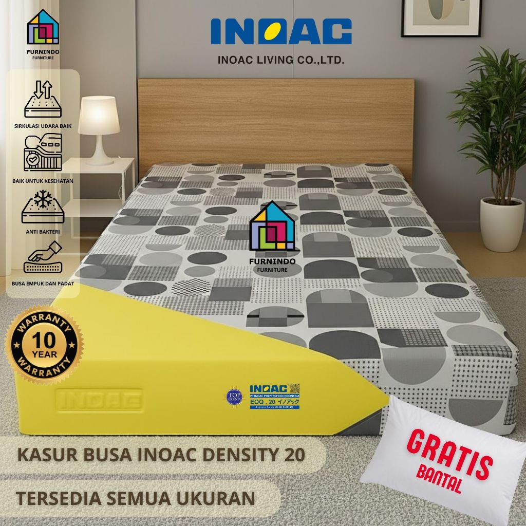 KASUR BUSA INOAC 180 cm x 200 cm x 20 cm