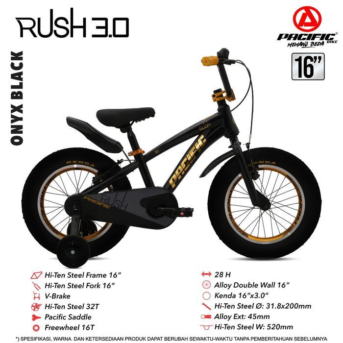 sepeda anak bmx 18 inch pacific rush 3.0 sepeda anak laki laki by pacific