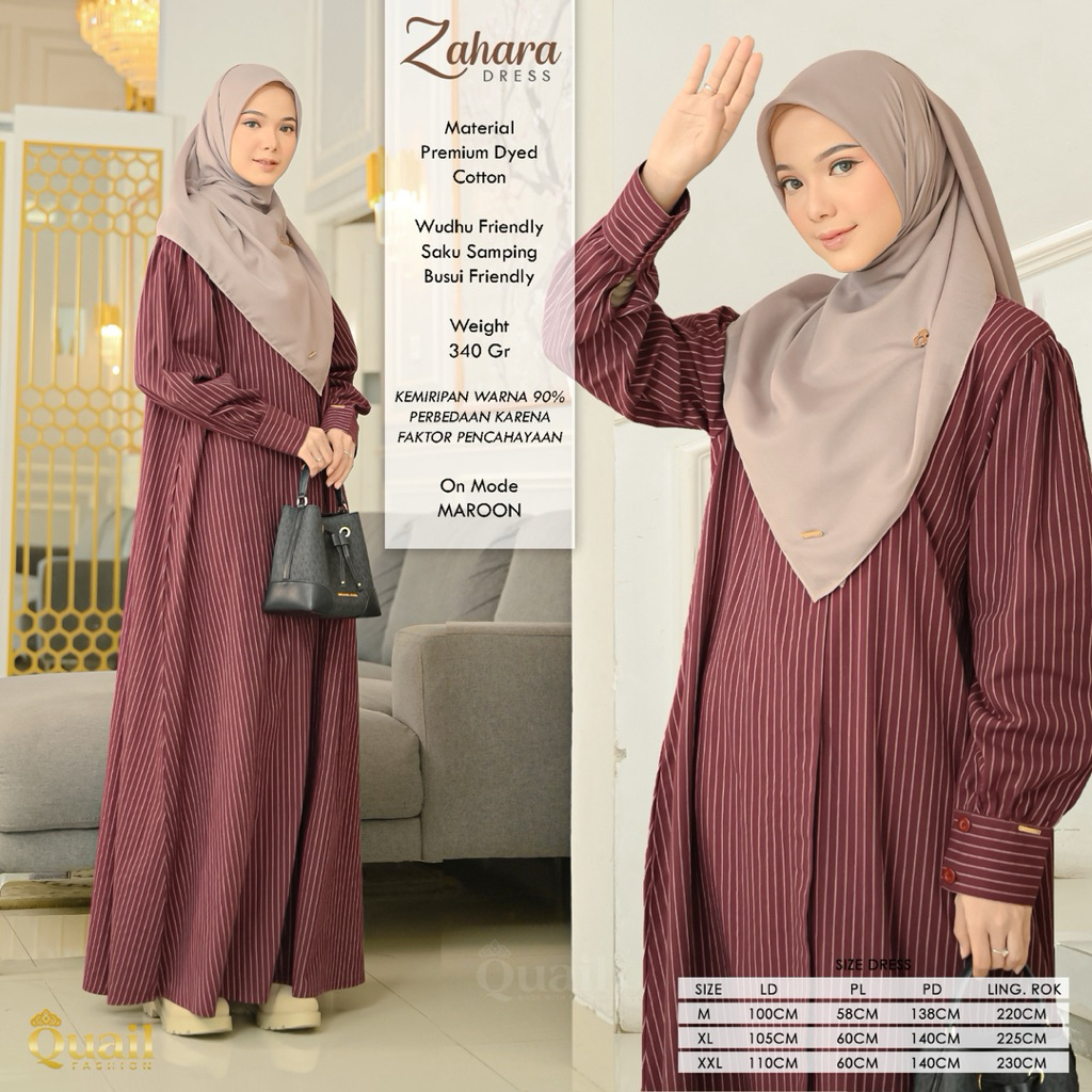 Quail Hijab - ZAHARA EXCLUSIVE DRESS ORI QUAIL