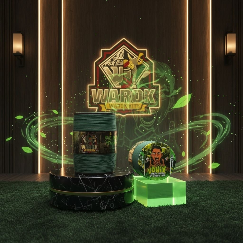 Gelasan Matot Warok UDHIX GREEN ONFIRE 12000yard uk 0,23 Bahan Hijau Kejam Import Halus Berasa Sasak