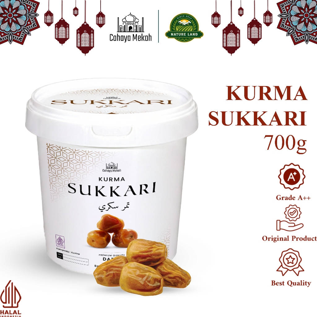Cahaya Mekah Kurma Sukari Ember 700gr Kurma Sukari Premium Original High Quality