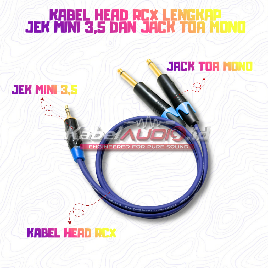 PAKET JACK MINI 3.5 TO JACK TOA GOLD MONO