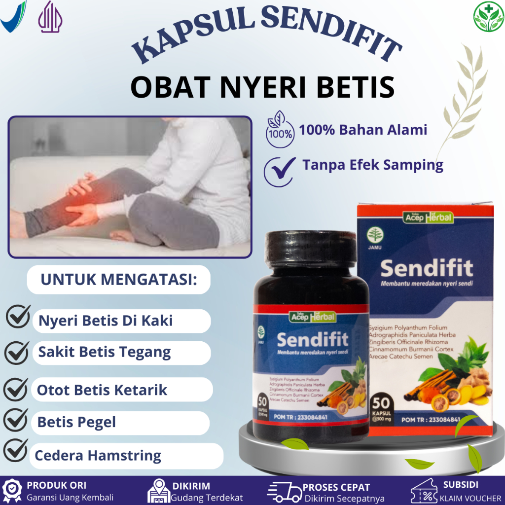 Kapsul Sendifit Untuk Nyeri Betis Di Kaki, Betis Bengkak, Sakit Betis, Nyeri Otot Betis, Sakit Betis