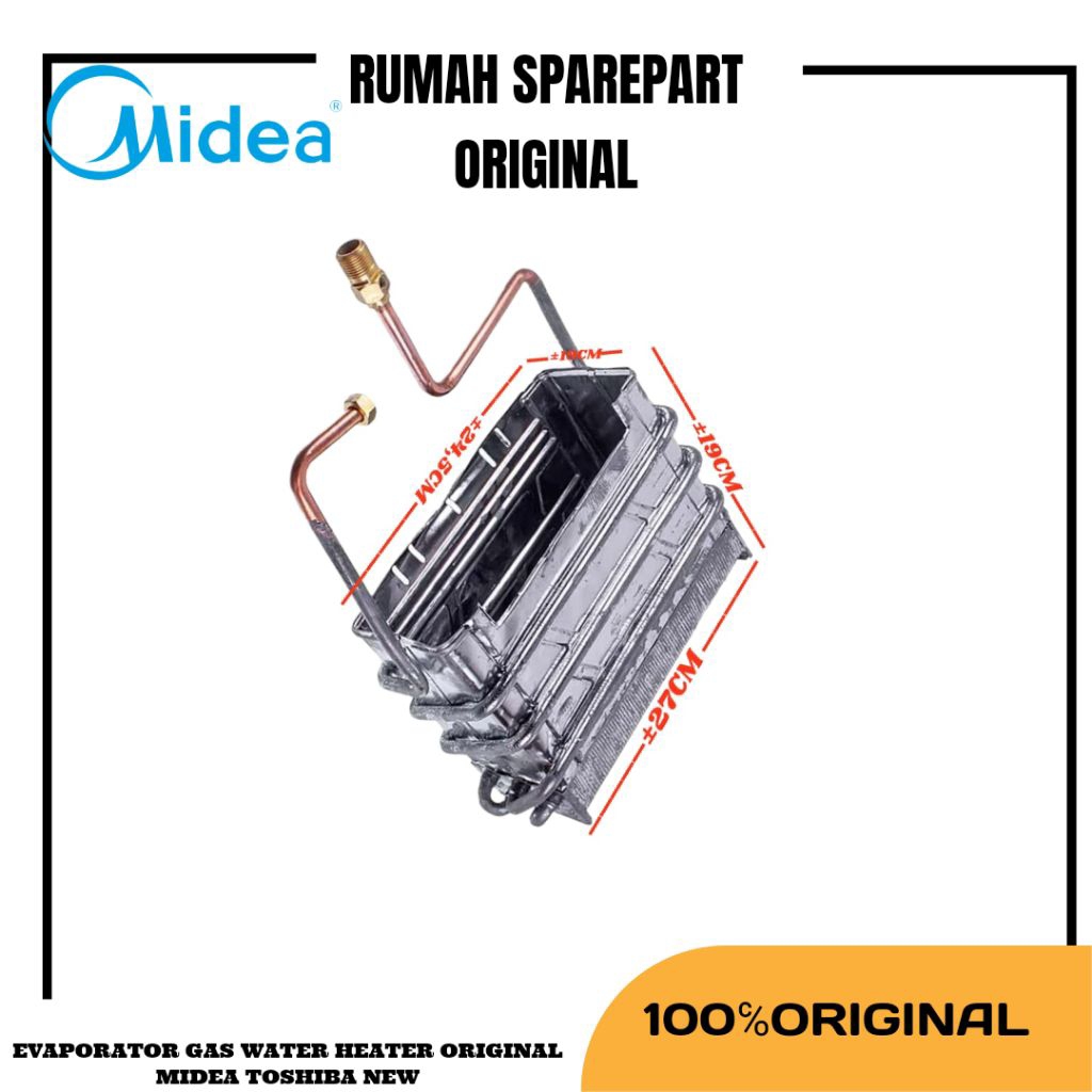 EVAPORATOR GAS WATER HEATER ORIGINAL MIDEA TOSHIBA NEW