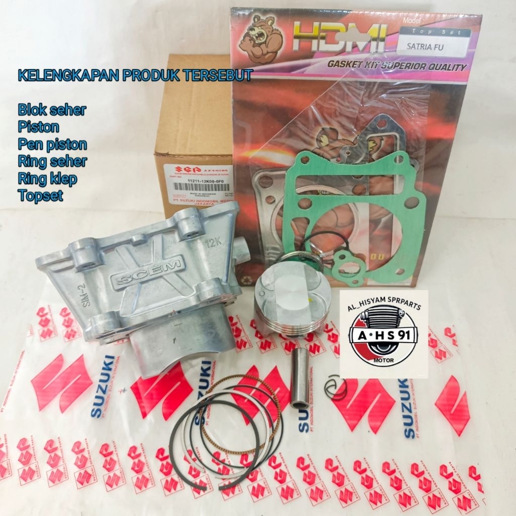 BLOK SEHER CYLINDER+TOPSET SUZUKI SATRIA FU NEW SATRIA FU FI SATRIA FU INJEKSI