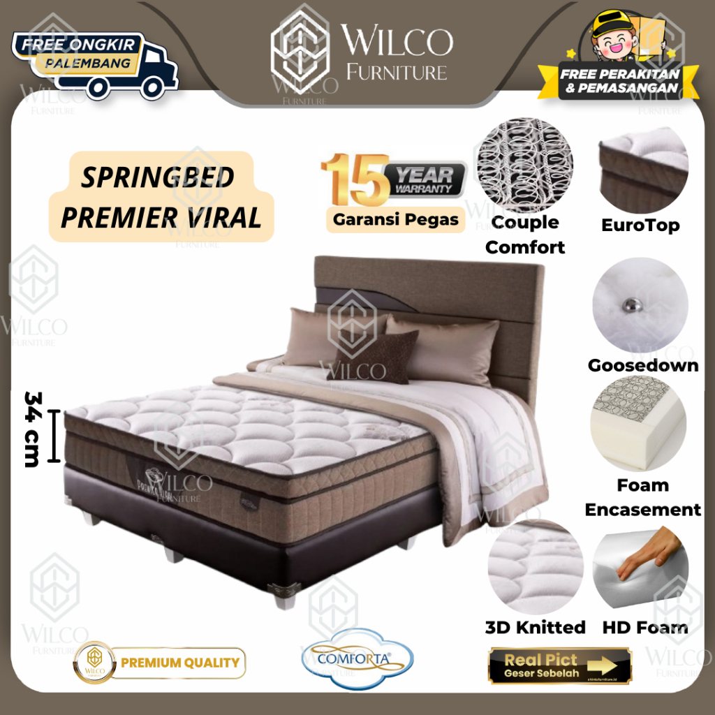 Kasur Matras Comforta PREMIER VIRAL | Springbed Latex Matras Kasur Bed Original Murah Palembang