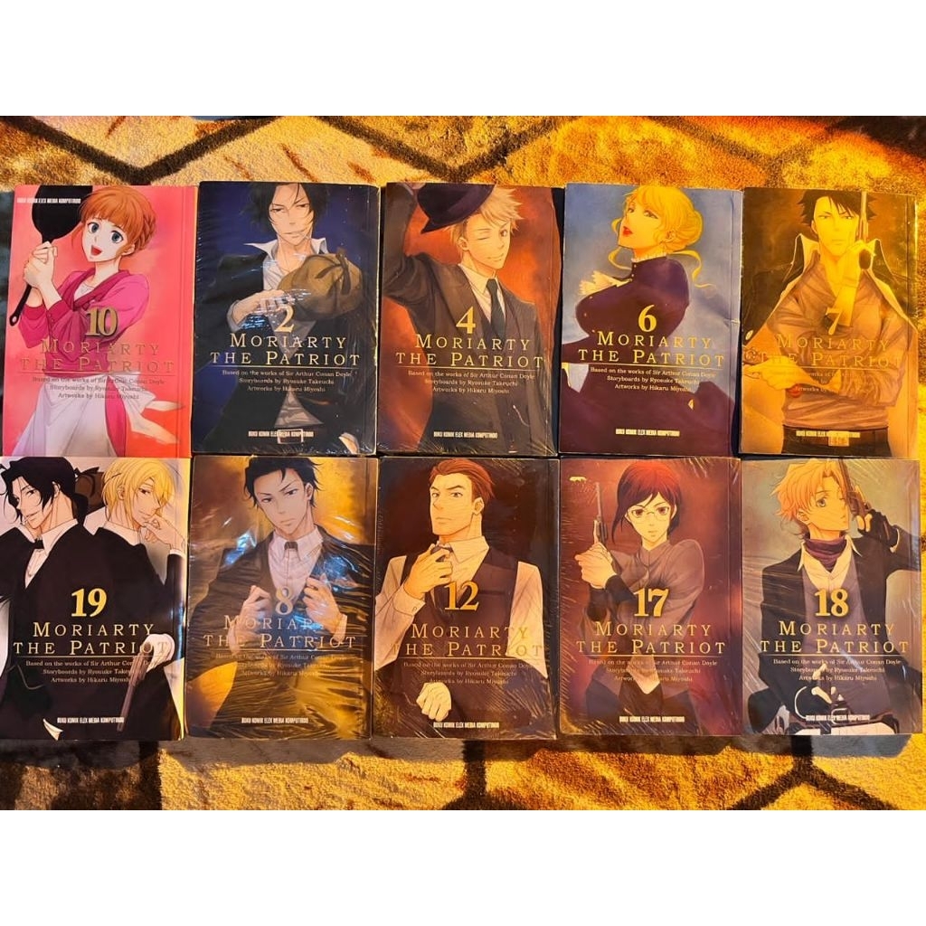 ready stock komik moriarty the patriot vol 2,4,6,7,8,10,12,16,17,18,19 segel dan non segel