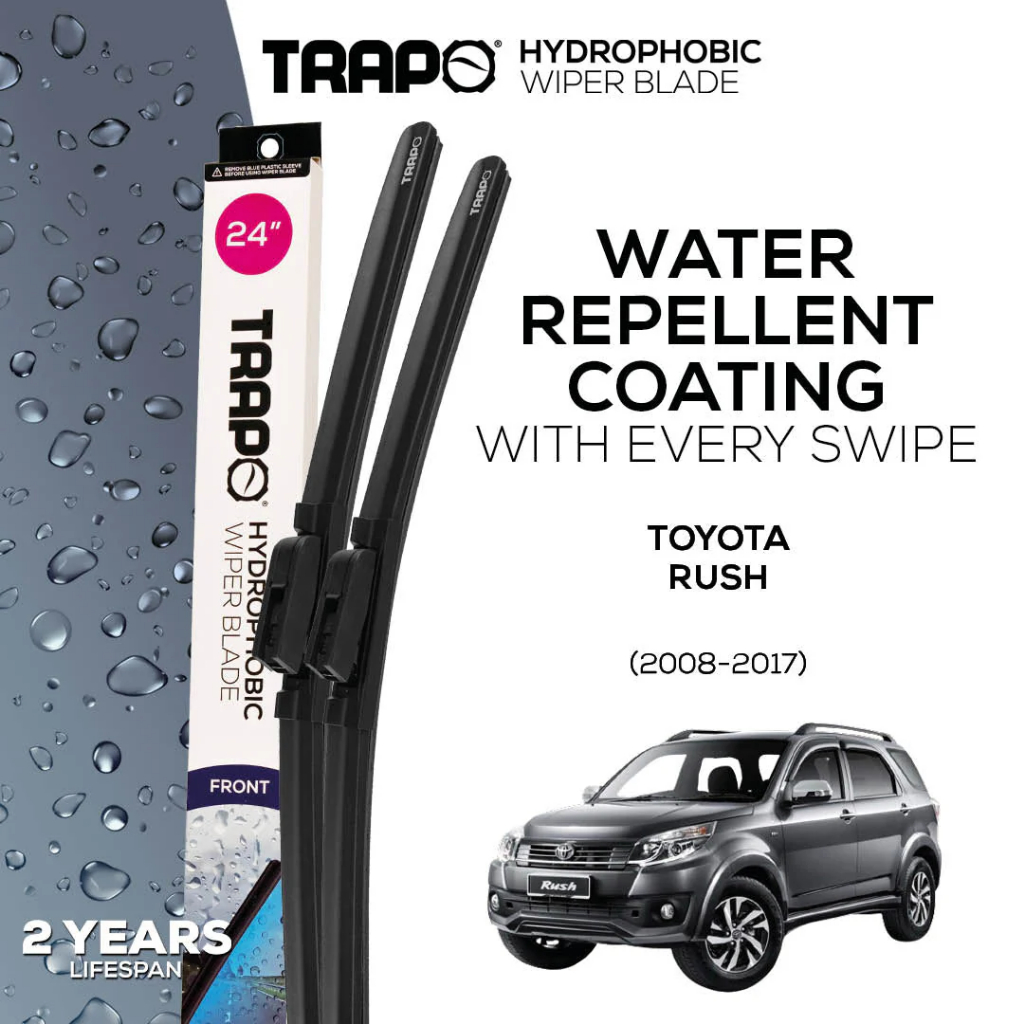 Wiper Mobil Trapo Hydrophobic Wiper Blade Toyota Rush (2008-2017) Wiper Mobil Rush