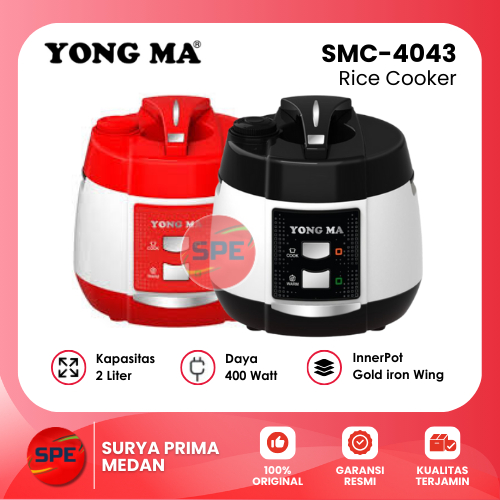 RICE COOKER / MAGIC COM YONG MA KAPASITAS 2 LITER SMC 4043 / SMC4043 GARANSI RESMI (MEDAN)