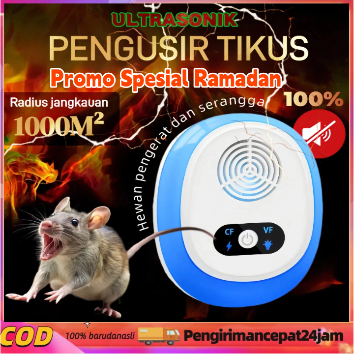 [1000M² tanpa tikus] Pengusir Tikus Ultrasonik Anti Tikus Pengusir Tikus Ultrasonik Pengusir 4D Tida