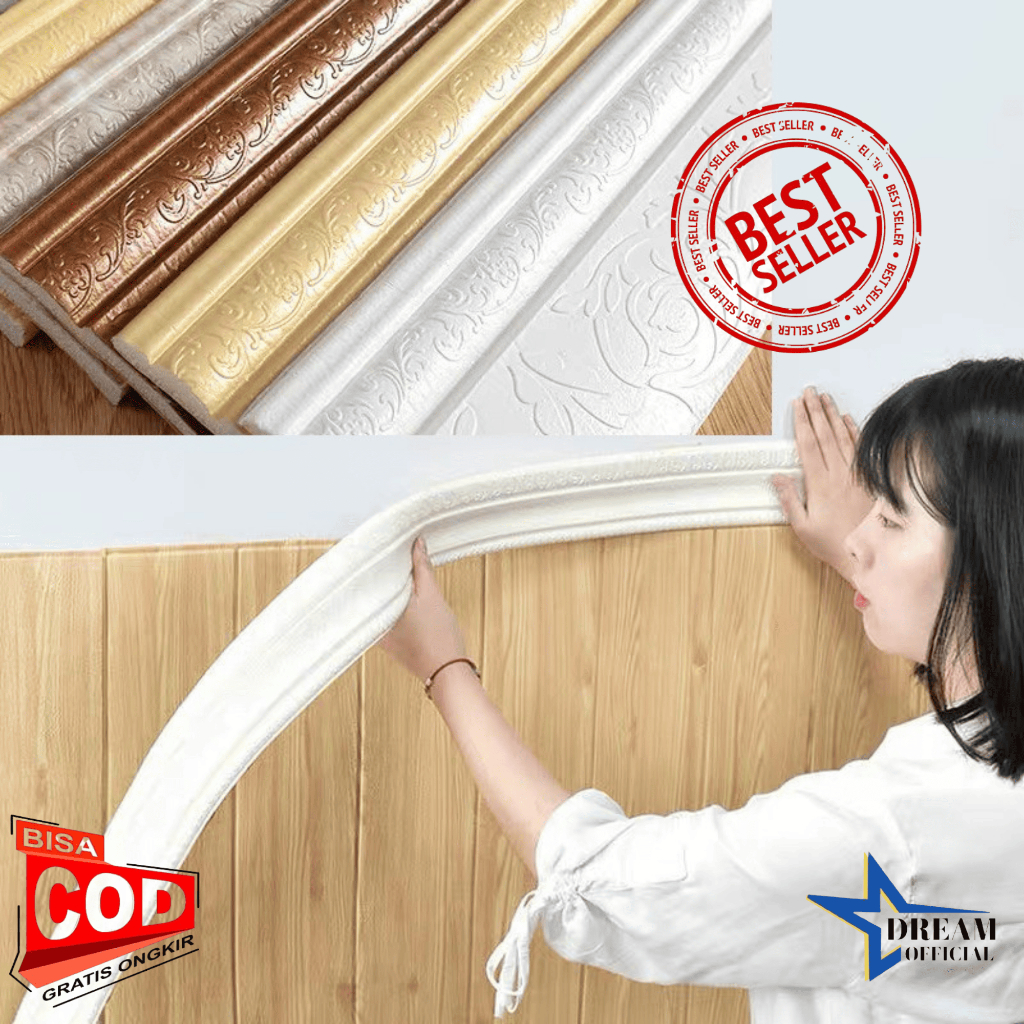 BORDER LIST FOAM 3D Wall Frame List Border Foam Moulding 3D Wallpaper PLAFON BORDER LIST 4,5cmx115cm