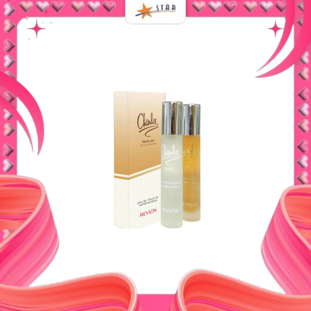 * STAR * Revlon Charlie Paket Travel Size Gold/White /Minyak wangi//PARFUM