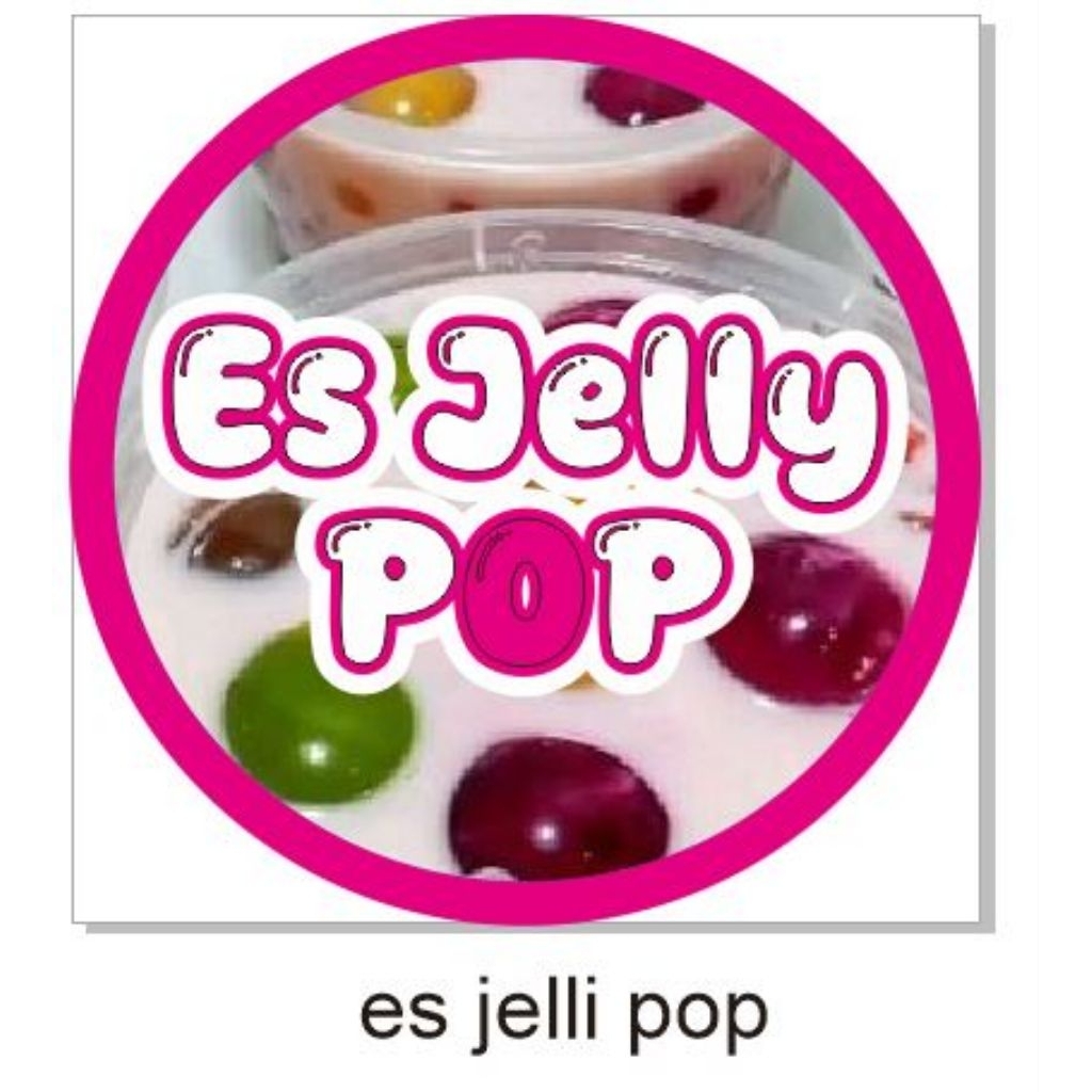 160 pcs Stiker Cup Minuman Es Jelly Pop