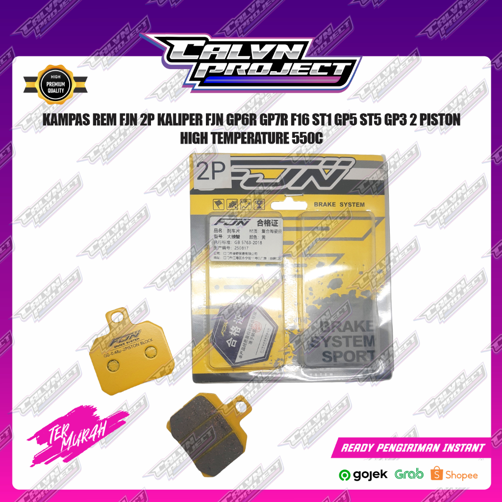 KAMPAS REM FJN 2P KALIPER FJN GP6R GP7R F16 ST1 GP5 ST5 GP3 2 PISTON HIGH TEMPERATURE 550C