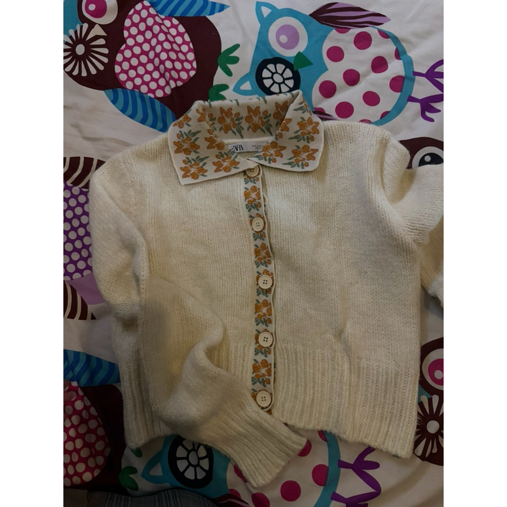 RAJUT FLORAL ZARA CARDIGAN