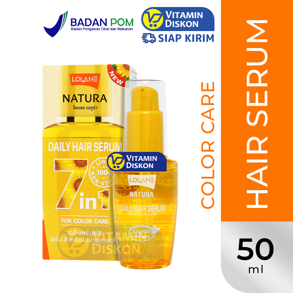 Lolane Natura Daily Hair Serum For Color Care 50ml | Serum untuk Rambut Berwarna