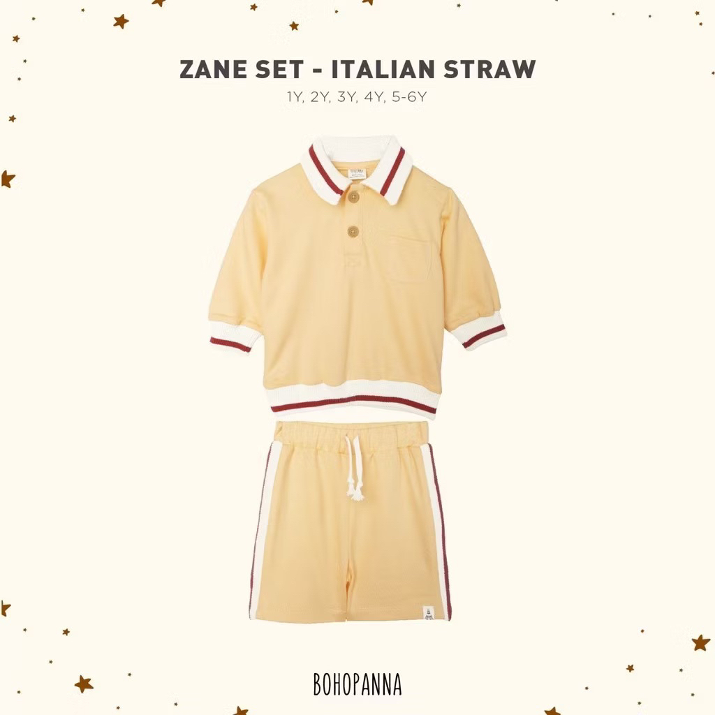 SUMMER SET/ ZANE SET/ SETELAN ANAK UNISEX BOHOPANNA SURABAYABABY