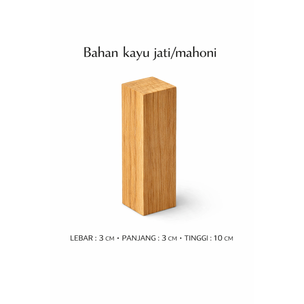 Termurah Minimal Pembelian 15 pcs Balok Kayu/Kubus Kayu/Mainan Edukasi Anak DIY Ukuran 3*3*10 cm Sud
