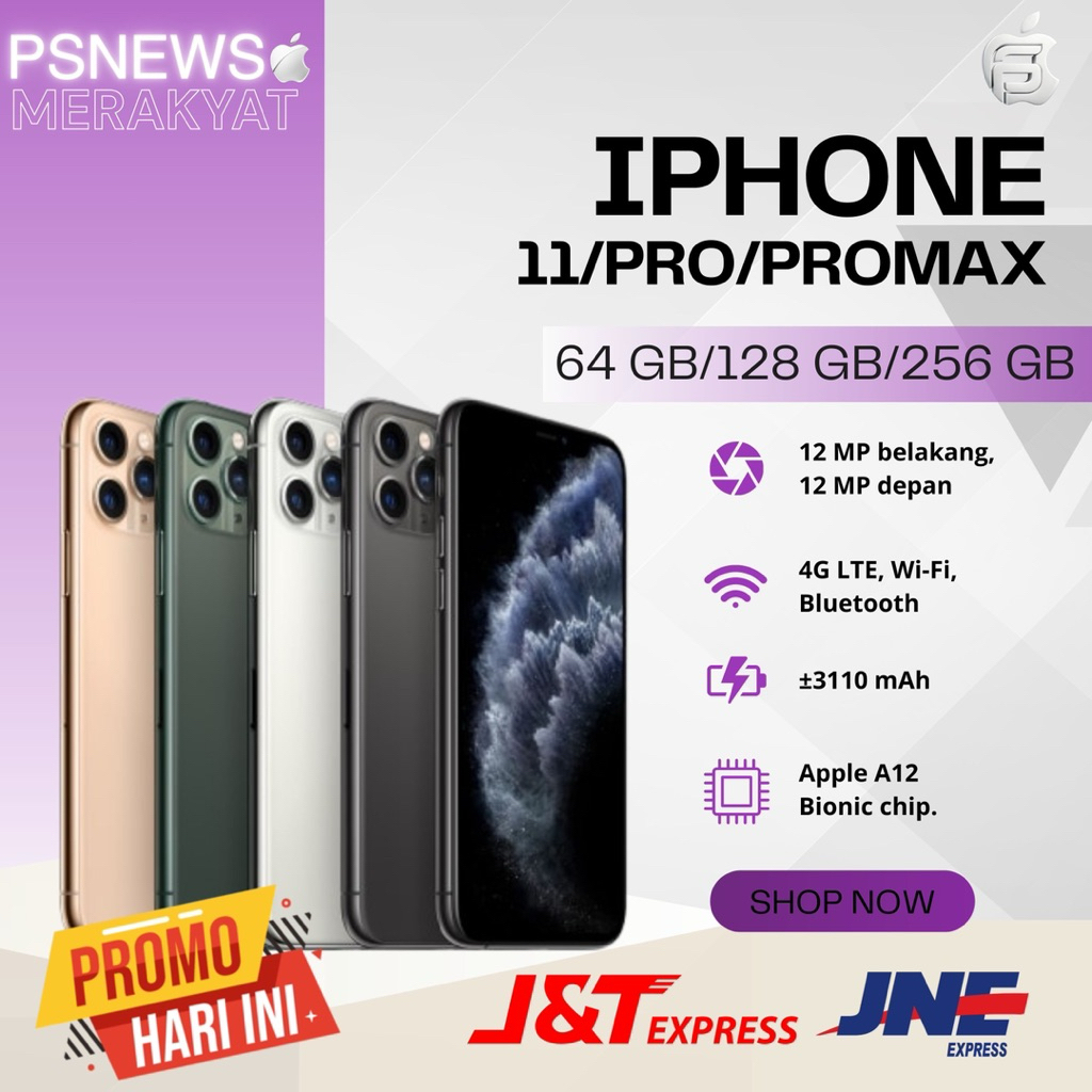 IPHONE 11 PROMAX 64/256GB SECOND INTERNASIONAL