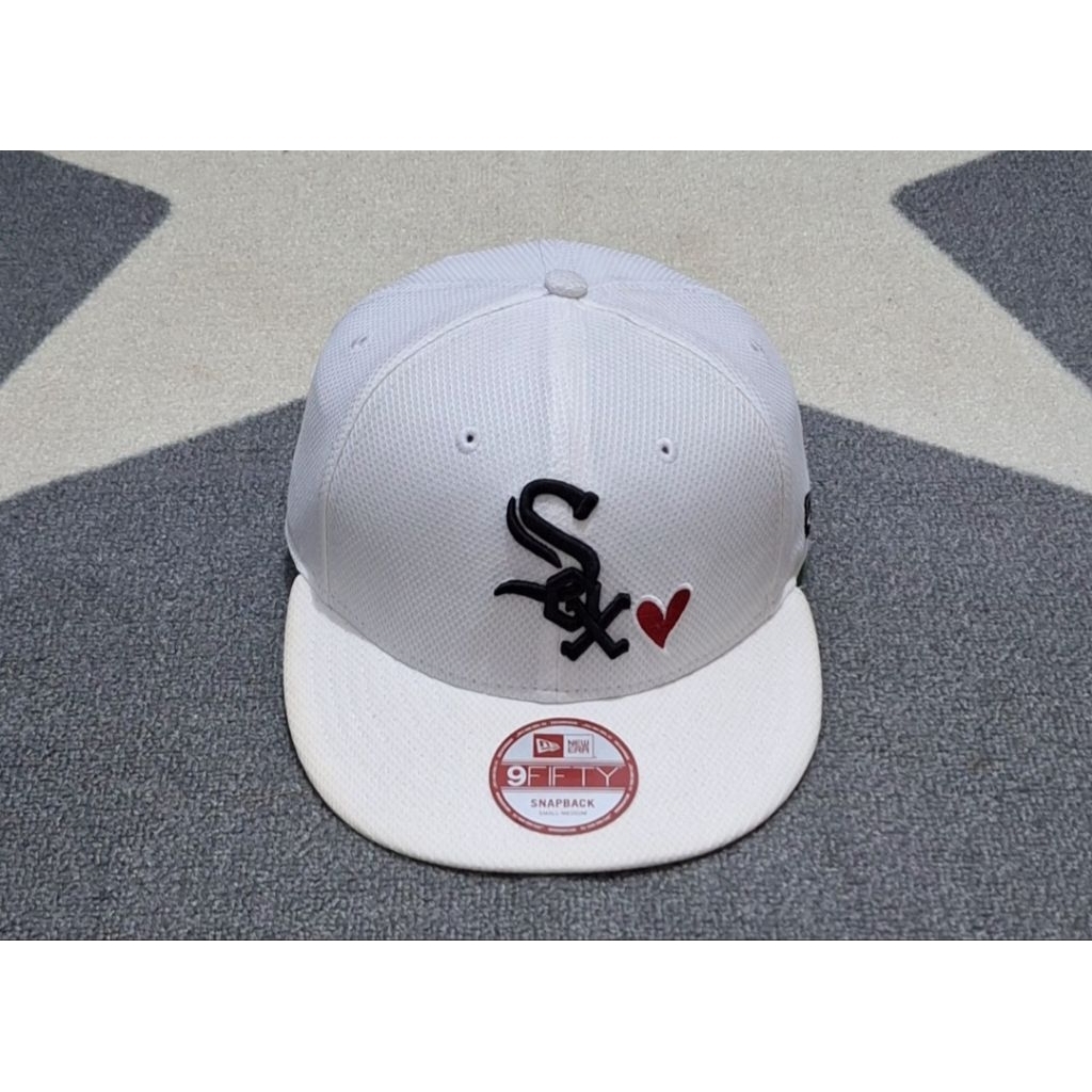 topi putih new era white sox love original bekas preloved