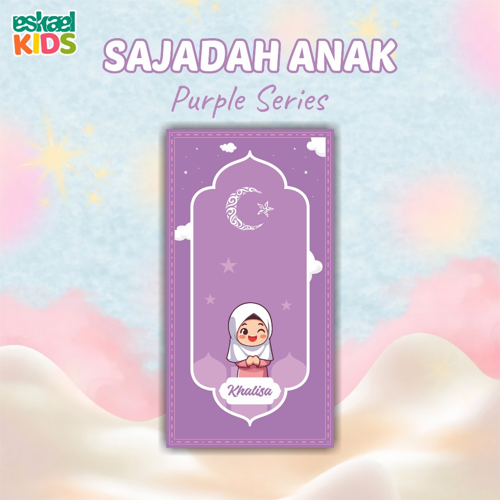 Sajadah Anak Bisa Custom Nama Motif Karakter Lucu dan Edukatif Bahan Lembut dan Anti Slip