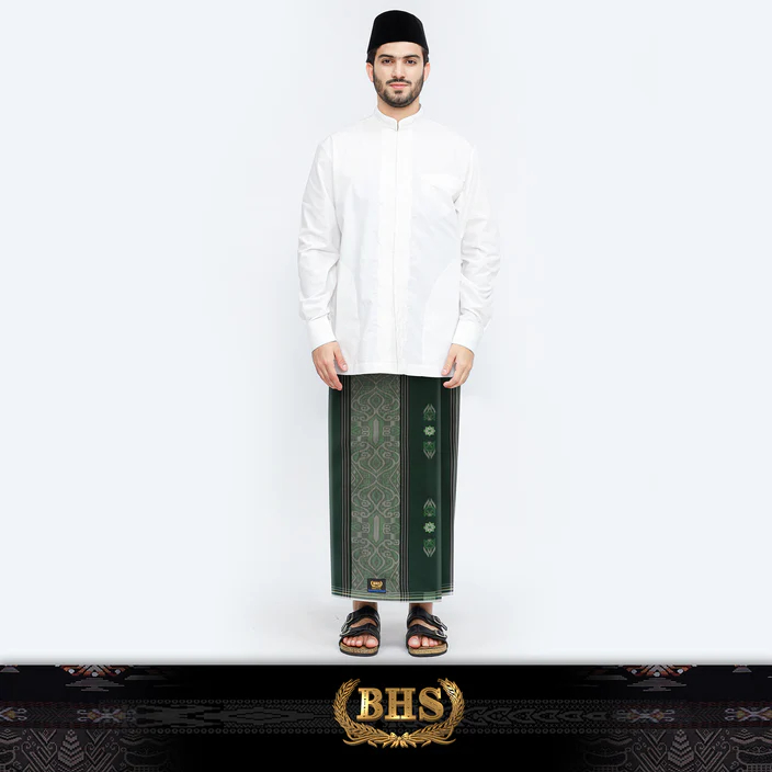 Sarung BHS Essential Gold Motif T46 JPB Hijau ORIGINAL