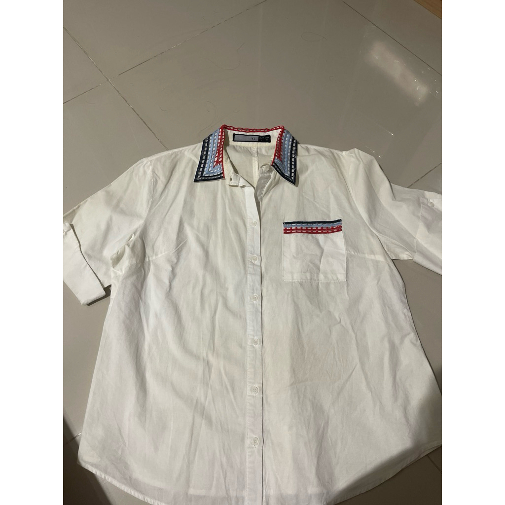 kemeja wanita kemeja putih atasan putih