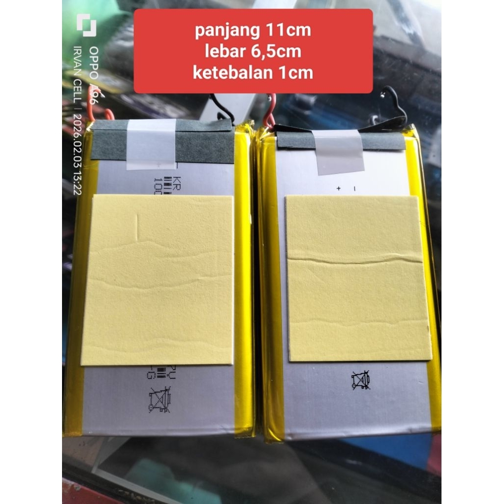 Baterai batrai polymer 10000 & 20000mah like new P.11,L.6,5,T.1,0