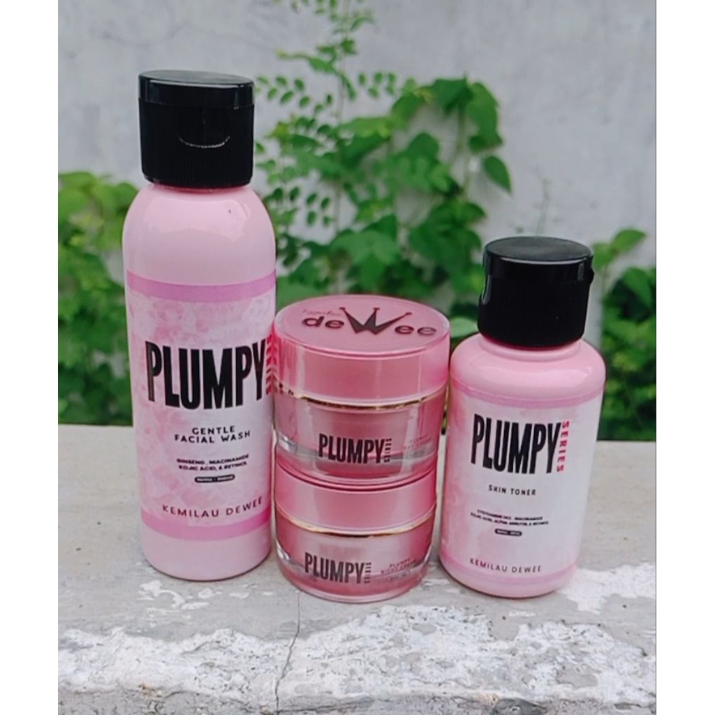 (FREE GIFT)KEMILAU dewee skincare/PAKET PLUMPY SERIES/DEWEE PLUMPY/skincare glowing BPOM