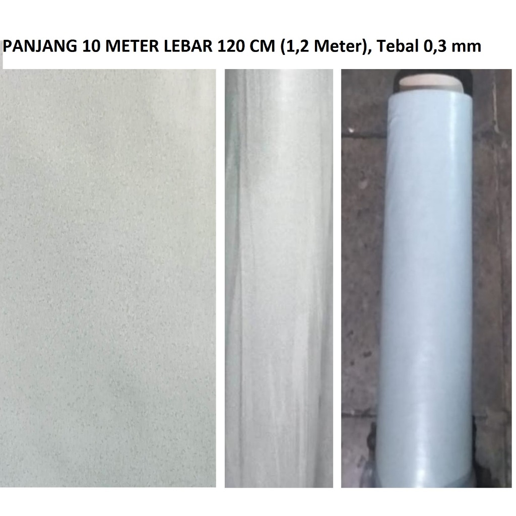 10 METER KARPET Lantai Plastik Vinyl 1 ROLL Lebar 1.2m MOTIF ABU2 POLOS (SESUAI GAMBAR) PROMO