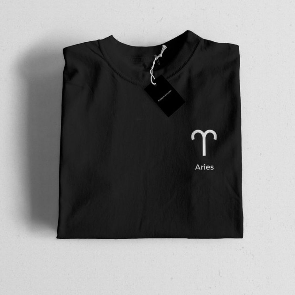 KAOS TSHIRT LOGO ZODIAK ARIES//TSHIRT NEW