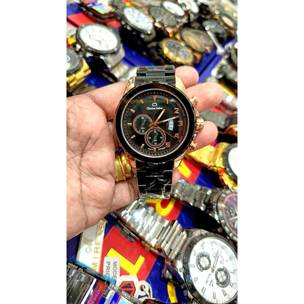 JAM TANGAN PRIA RANTAI CHARLES DELON