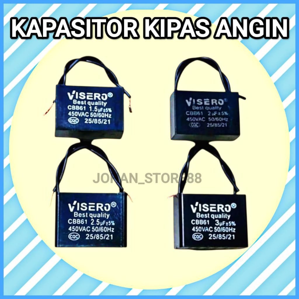 Capasitor Kipas Angin VISERO, Kapasitor Kipas Angin.