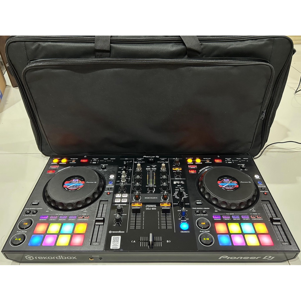 Alat DJ Pioneer DDJ 800 With Skin Jogwheel + Softcase Controller Pioner Like CDJ 3000 Rekordbox Oper