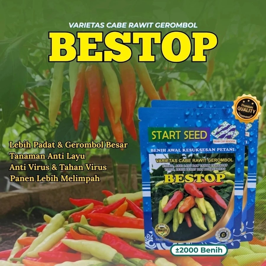 Bibit Cabe Rawit Unggul BESTOP Bibit Cabe Kaliber Unggul Tahan Virus Benih Cabe Rawit Unggul Bibit C