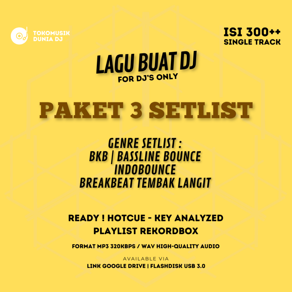 LAGU DJ - PAKET 3 SETLIST DJ BERBAGAI GENRE MURAH