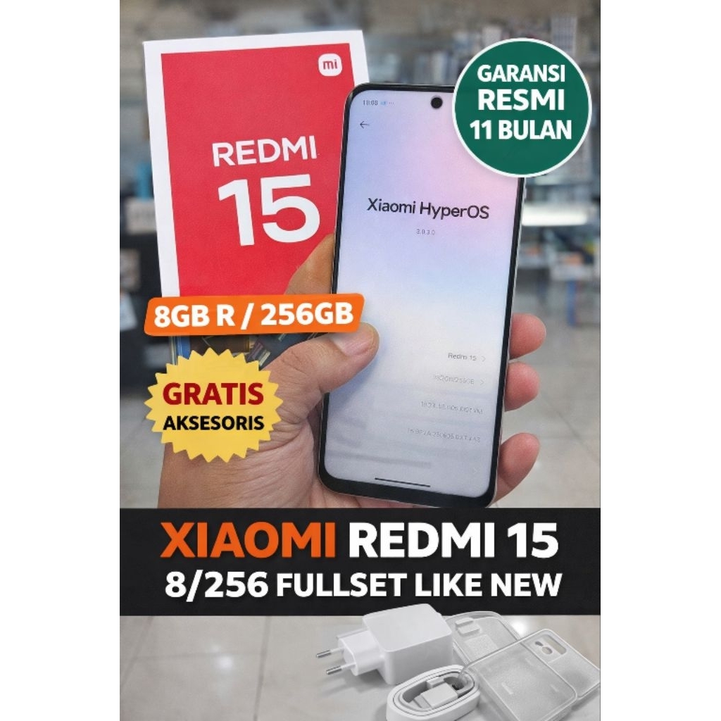 REDMI 15 8/256 SECOND_GARANSI RESMI