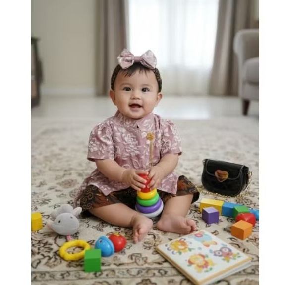 Setelan kebaya janggan fukuro//kebaya JANGGAN tedhak siten//kebaya janggan anak//kebaya janggan rok 