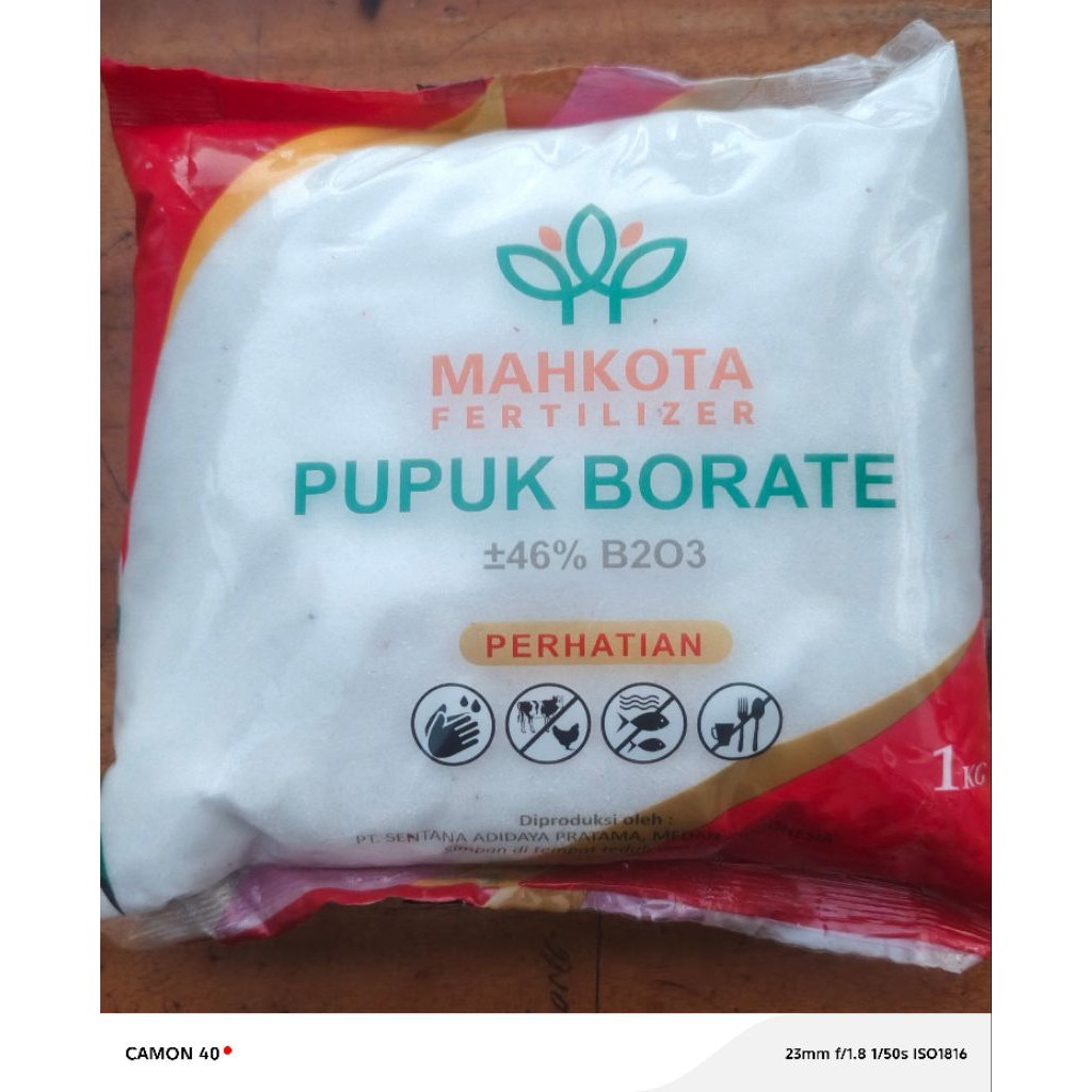 pupuk BORATE Mahkota pelengket buah kemasan 1 kg
