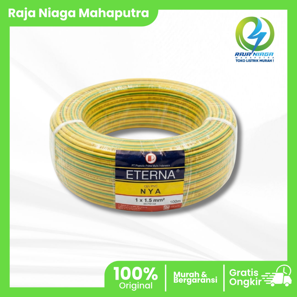 KABEL NYA 1.5 ETERNA KUNING 100 METER