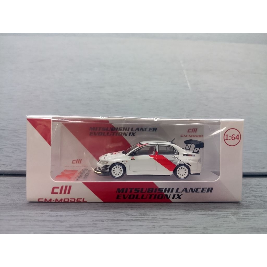 CM Model Mitsubishi Lancer Evolution Rally Art Putih