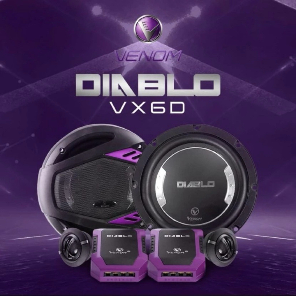 Speaker Split Venom Diablo VX6D VX6DW VX 6D 2 Way Speaker Componen Venom Diablo 6,5 Inch