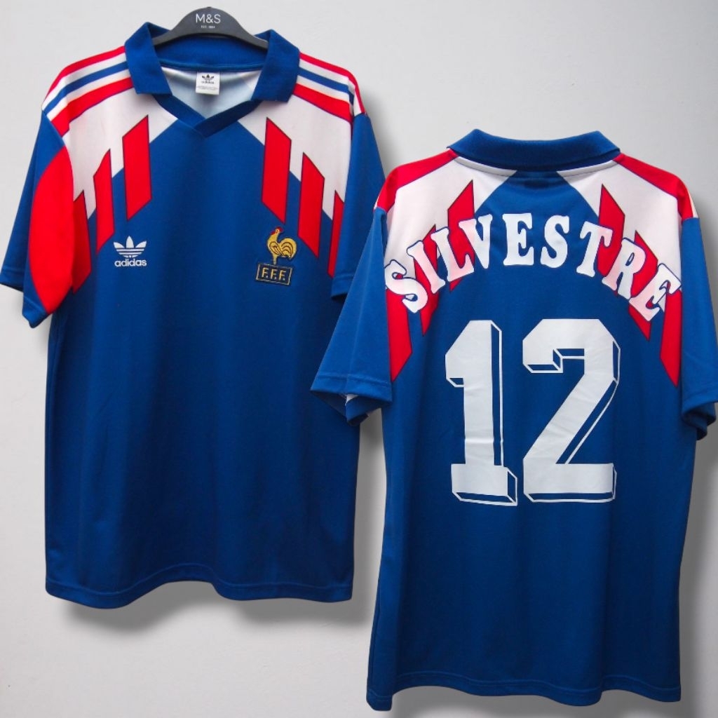 Jerseh Retro France Home World Cup 1990 - Mikael Silvestre #12