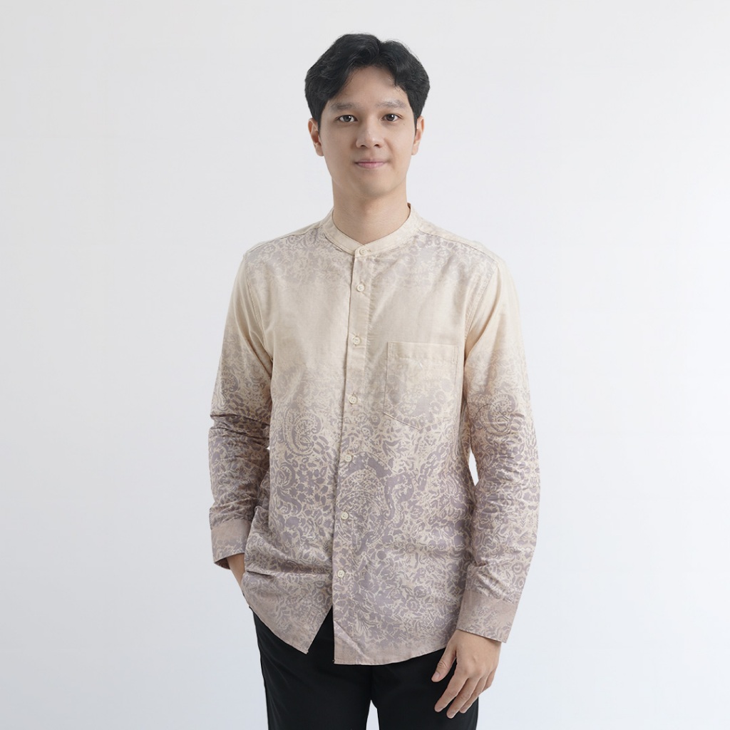 Platini Kemeja Koko Pria Lengan Panjang Katun 961368