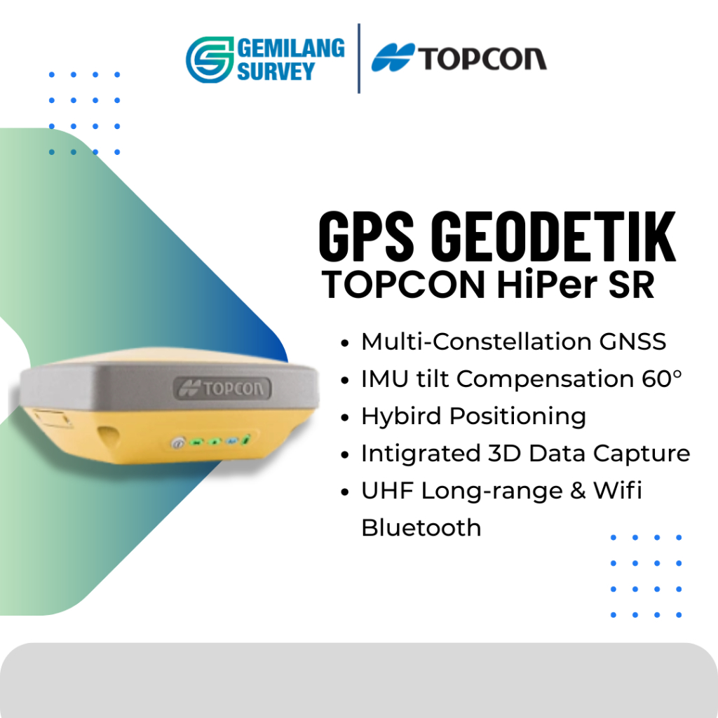 GPS Geodetik Topcon HiPer SR GNSS Receiver