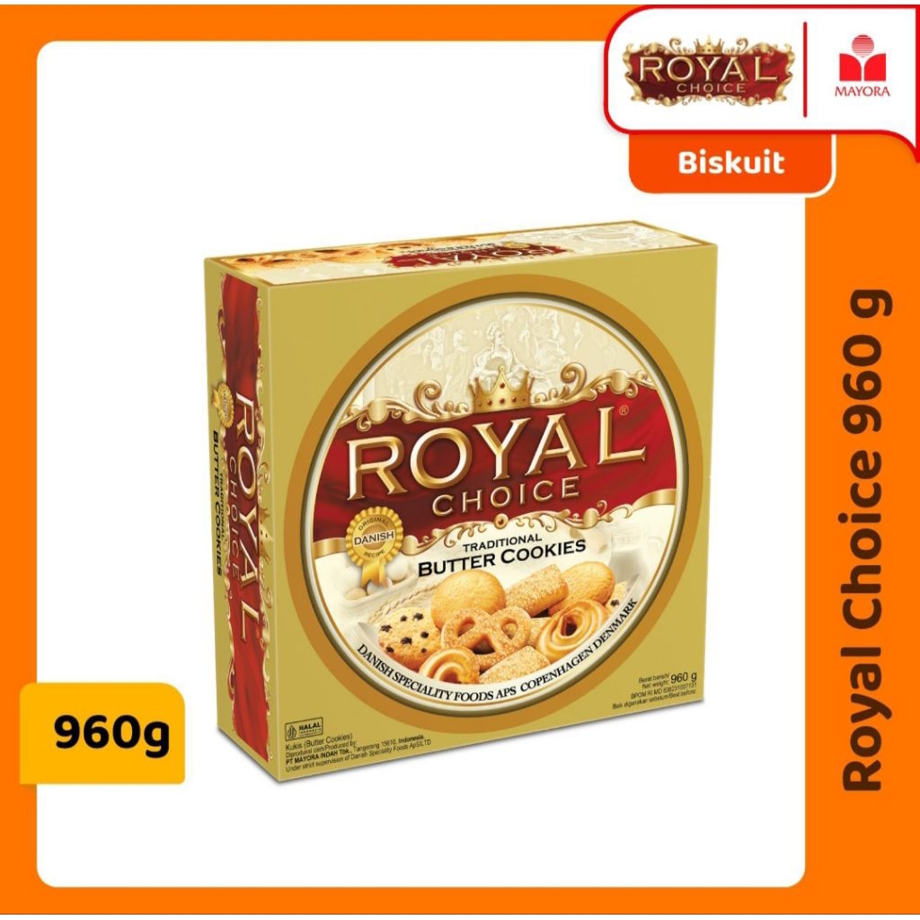 Kue Lebaran Biskuit Kaleng Royal Choice Butter Cookies 960 Gram
